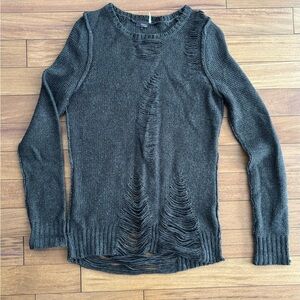 Sparkle & Fade - Distressed Gray Sweater